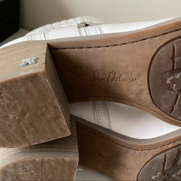 Sam Edelman Dalma Biker Bootie Ivory  Leather 8.5 - Picture 9 of 13